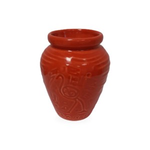 Matero Ceramiczne czerwone''Aztek'' w prążki 240ml