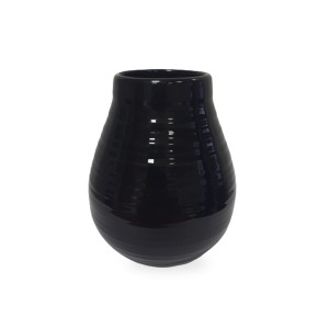 Matero Ceramiczne czarne prążkowane 330ml