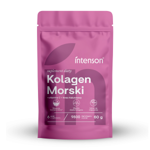 Intenson Kolagen morski proszek + witamina C + kwas hialuronowy 60g